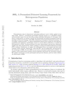 PPFL: A Personalized Federated Learning Framework for Heterogeneous Population