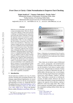 From Chaos to Clarity: Claim Normalization to Empower Fact-Checking