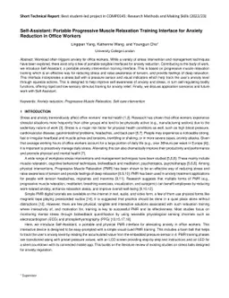 Self-Assistant: Portable Progressive Muscle Relaxation Training
  Interface for Anxiety Reduction in Office Workers