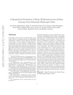 A Quantitative Evaluation of Dense 3D Reconstruction of Sinus Anatomy
  from Monocular Endoscopic Video