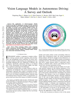 Vision Language Models in Autonomous Driving: A Survey and Outlook