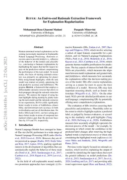 REFER: An End-to-end Rationale Extraction Framework for Explanation
  Regularization