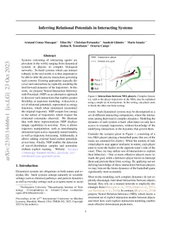 Inferring Relational Potentials in Interacting Systems