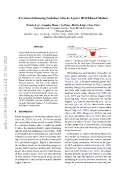 Attention-Enhancing Backdoor Attacks Against BERT-based Models