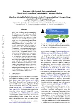 Towards a Mechanistic Interpretation of Multi-Step Reasoning
  Capabilities of Language Models
