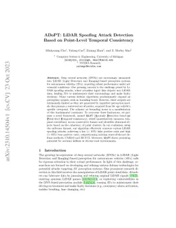 ADoPT: LiDAR Spoofing Attack Detection Based on Point-Level Temporal
  Consistency