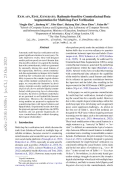 EXPLAIN, EDIT, GENERATE: Rationale-Sensitive Counterfactual Data
  Augmentation for Multi-hop Fact Verification