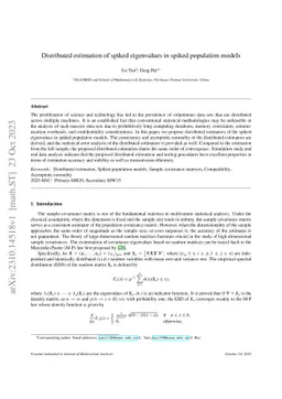 Distributed estimation of spiked eigenvalues in spiked population models