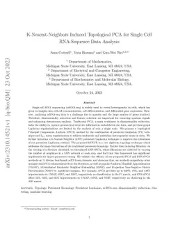 K-Nearest-Neighbors Induced Topological PCA for scRNA Sequence Data
  Analysis