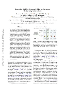 Improving Seq2Seq Grammatical Error Correction via Decoding
  Interventions