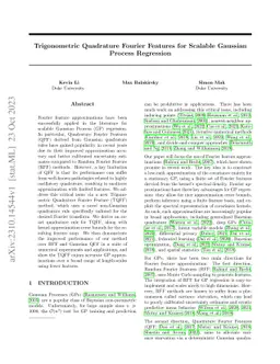 Trigonometric Quadrature Fourier Features for Scalable Gaussian Process
  Regression