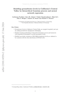 Modeling groundwater levels in California's Central Valley by
  hierarchical Gaussian process and neural network regression