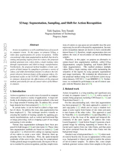S3Aug: Segmentation, Sampling, and Shift for Action Recognition