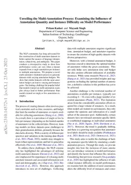 Unveiling the Multi-Annotation Process: Examining the Influence of
  Annotation Quantity and Instance Difficulty on Model Performance