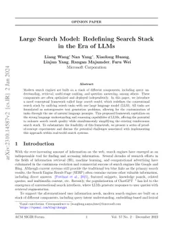 Large Search Model: Redefining Search Stack in the Era of LLMs