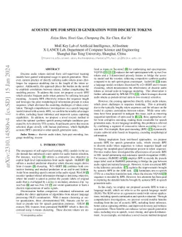 Acoustic BPE for Speech Generation with Discrete Tokens