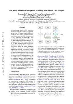 Plan, Verify and Switch: Integrated Reasoning with Diverse X-of-Thoughts