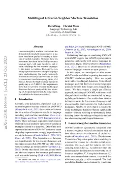 Multilingual k-Nearest-Neighbor Machine Translation