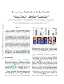 Invariant Feature Regularization for Fair Face Recognition