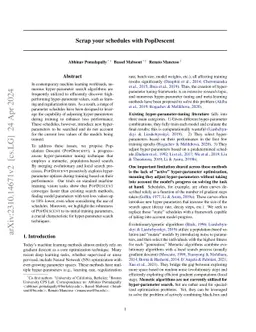 Scrap Your Schedules with PopDescent