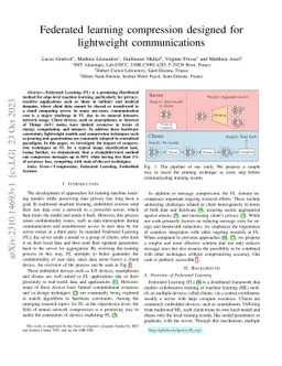 Federated learning compression designed for lightweight communications