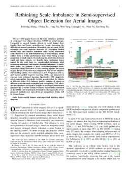 Rethinking Scale Imbalance in Semi-supervised Object Detection for
  Aerial Images