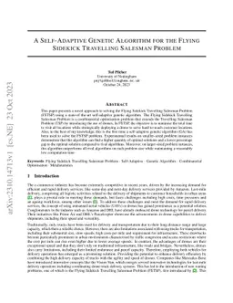 A self-adaptive genetic algorithm for the flying sidekick travelling
  salesman problem