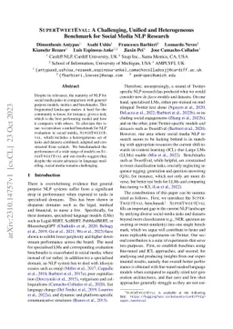 SuperTweetEval: A Challenging, Unified and Heterogeneous Benchmark for
  Social Media NLP Research