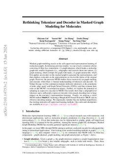 Rethinking Tokenizer and Decoder in Masked Graph Modeling for Molecules