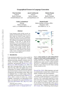 Geographical Erasure in Language Generation