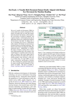 DocTrack: A Visually-Rich Document Dataset Really Aligned with Human Eye
  Movement for Machine Reading