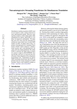 Non-autoregressive Streaming Transformer for Simultaneous Translation