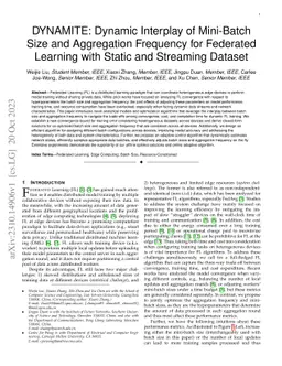 DYNAMITE: Dynamic Interplay of Mini-Batch Size and Aggregation Frequency
  for Federated Learning with Static and Streaming Dataset