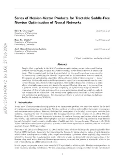 Series of Hessian-Vector Products for Tractable Saddle-Free Newton
  Optimisation of Neural Networks
