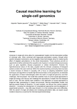 Causal machine learning for single-cell genomics