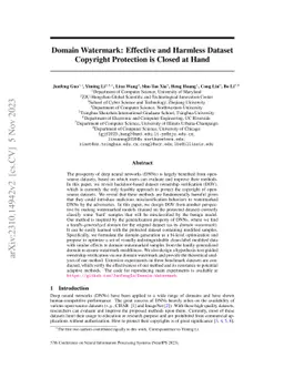 Domain Watermark: Effective and Harmless Dataset Copyright Protection is
  Closed at Hand