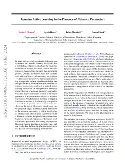 Bayesian Active Learning in the Presence of Nuisance Parameters