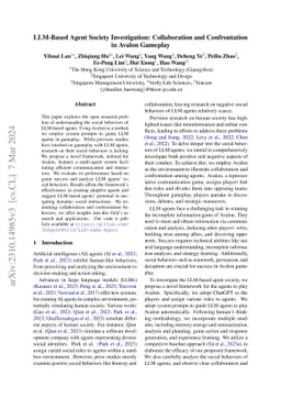 LLM-Based Agent Society Investigation: Collaboration and Confrontation
  in Avalon Gameplay