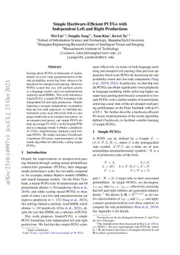 Simple Hardware-Efficient PCFGs with Independent Left and Right
  Productions