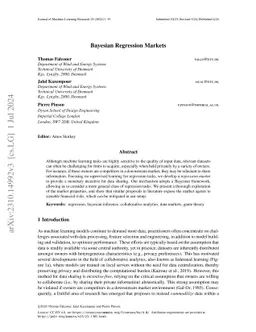Bayesian Regression Markets