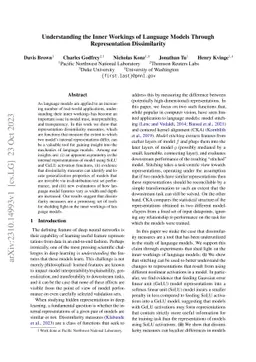 Understanding the Inner Workings of Language Models Through
  Representation Dissimilarity