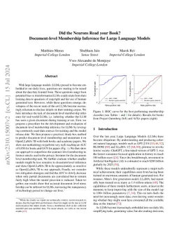 Did the Neurons Read your Book? Document-level Membership Inference for
  Large Language Models