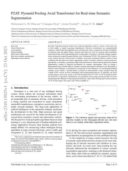 P2AT: Pyramid Pooling Axial Transformer for Real-time Semantic
  Segmentation