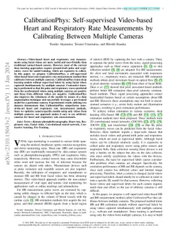 CalibrationPhys: Self-supervised Video-based Heart and Respiratory Rate
  Measurements by Calibrating Between Multiple Cameras