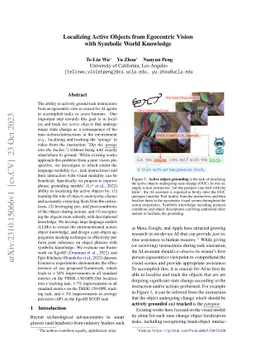 Localizing Active Objects from Egocentric Vision with Symbolic World
  Knowledge