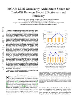 MGAS: Multi-Granularity Architecture Search for Trade-Off Between Model Effectiveness and Efficiency