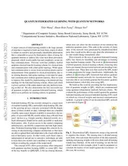 Quantum Federated Learning With Quantum Networks
