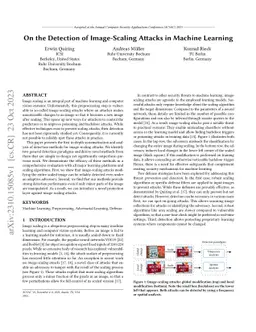 On the Detection of Image-Scaling Attacks in Machine Learning