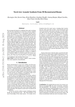 Novel-View Acoustic Synthesis from 3D Reconstructed Rooms