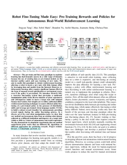 Robot Fine-Tuning Made Easy: Pre-Training Rewards and Policies for
  Autonomous Real-World Reinforcement Learning